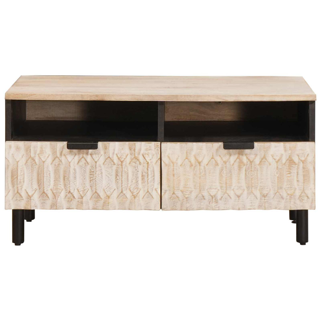 Mesa de Café con cajón 80 x 54 x 40 cm Madera de mango maciza