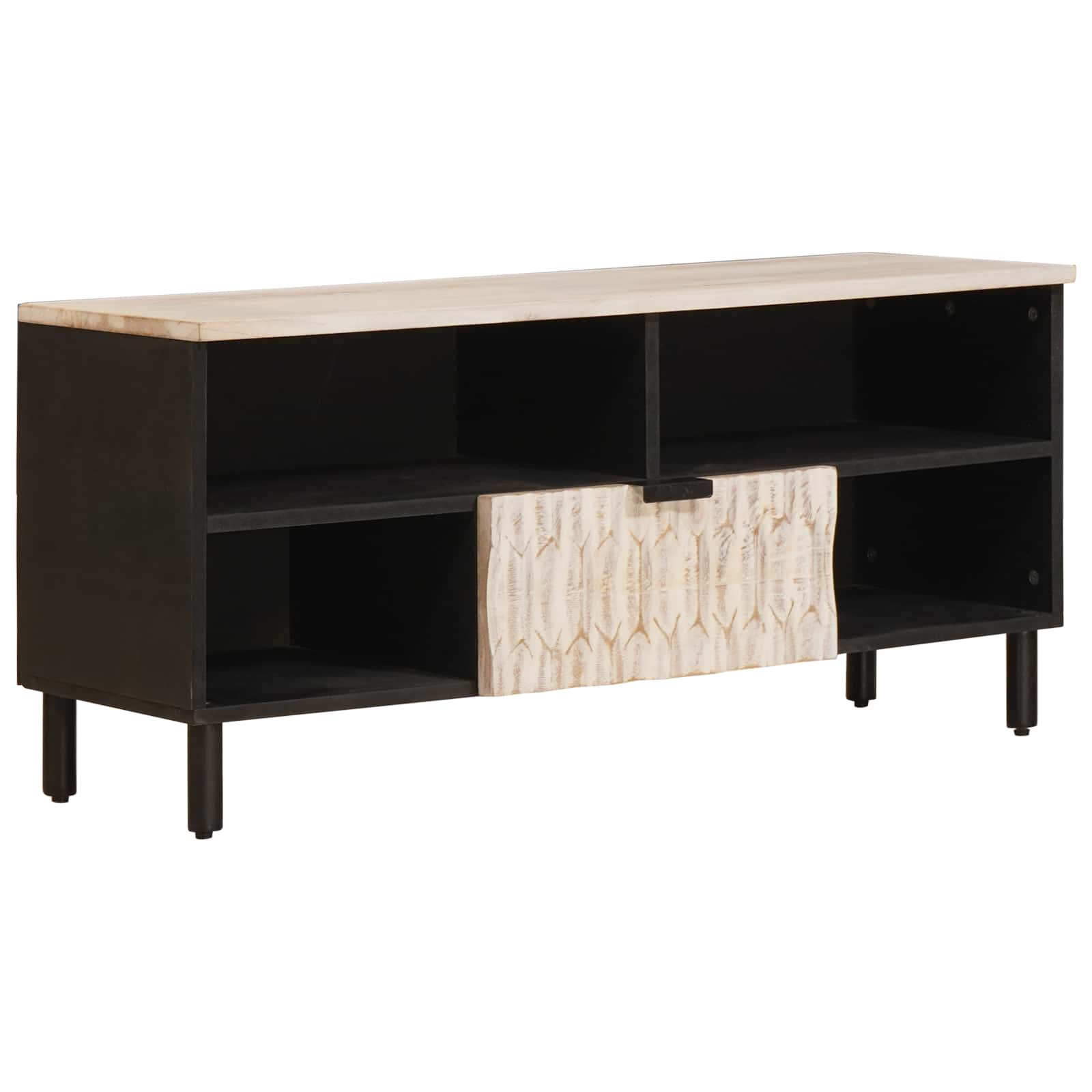 Mueble de TV Acabado de Acacia Marrón 100 x 33 x 46 cm
