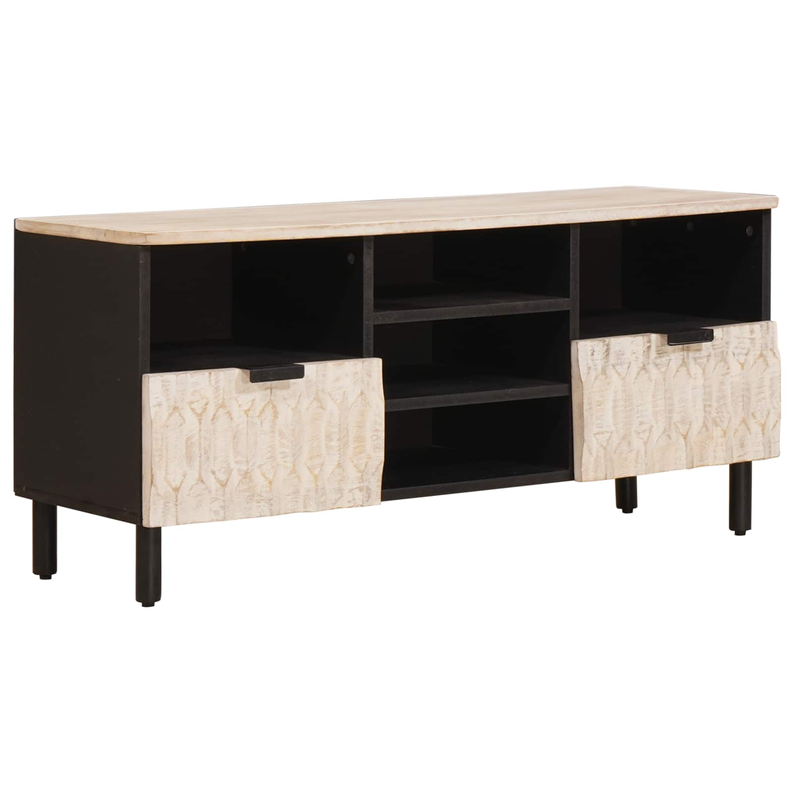 Mueble de TV Acabado de Acacia Marrón 100 x 33 x 46 cm