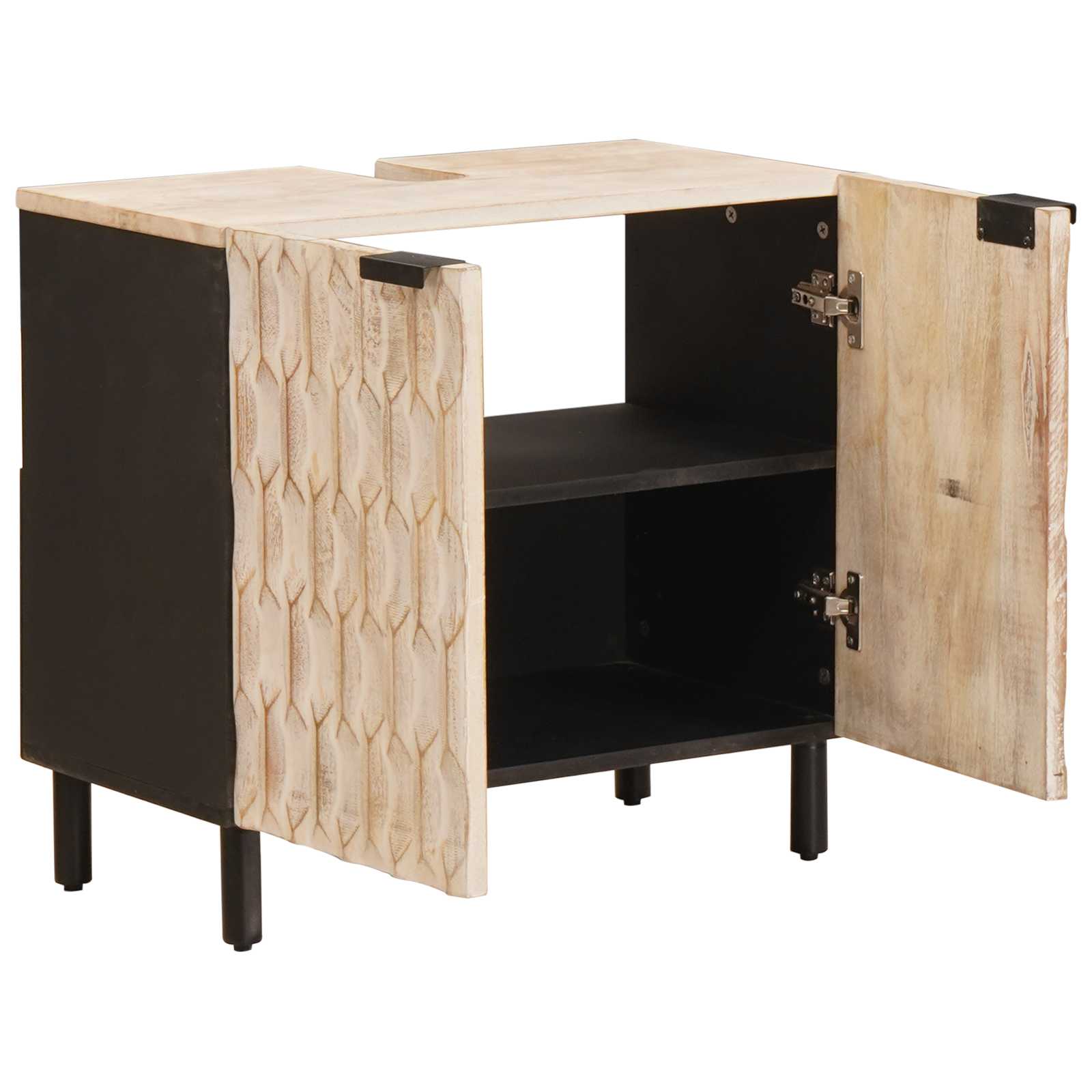Mueble de lavabo para baño con estante 62 x 33 x 58 cm