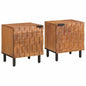 Armario de Noche 2 pcs 40 x 33 x 46 cm Madera de mango maciza