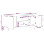Mueble de TV Acabado de Acacia Marrón 105 x 33 x 46 cm