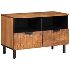 Mueble de TV con cajón Acabado de Acacia Marrón 70 x 33 x 46 cm