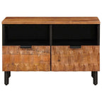 Mueble de TV con cajón Acabado de Acacia Marrón 70 x 33 x 46 cm