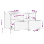 Mueble de TV con cajón Acabado de Acacia Marrón 70 x 33 x 46 cm