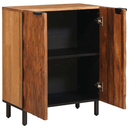 Aparador Acabado de Acacia Marrón 60 x 33 x 75 cm