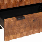 Aparador Acabado de Acacia Marrón 60 x 33 x 75 cm
