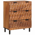 Aparador Acabado de Acacia Marrón 60 x 33 x 75 cm