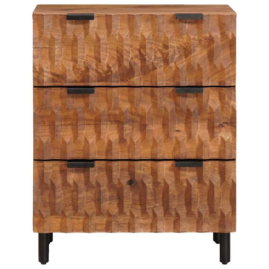 Aparador Acabado de Acacia Marrón 60 x 33 x 75 cm