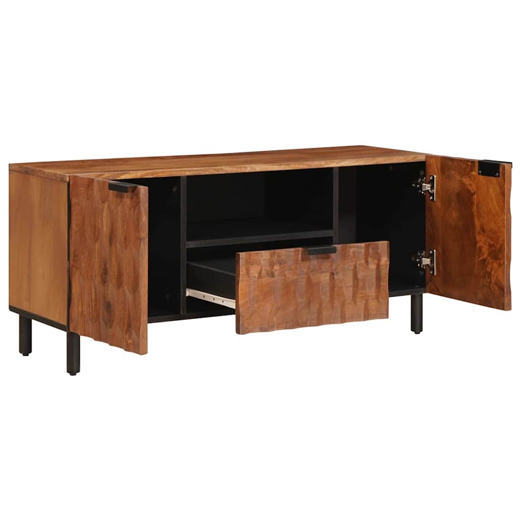 Mueble de TV Acabado de Acacia Marrón 105 x 33 x 46 cm