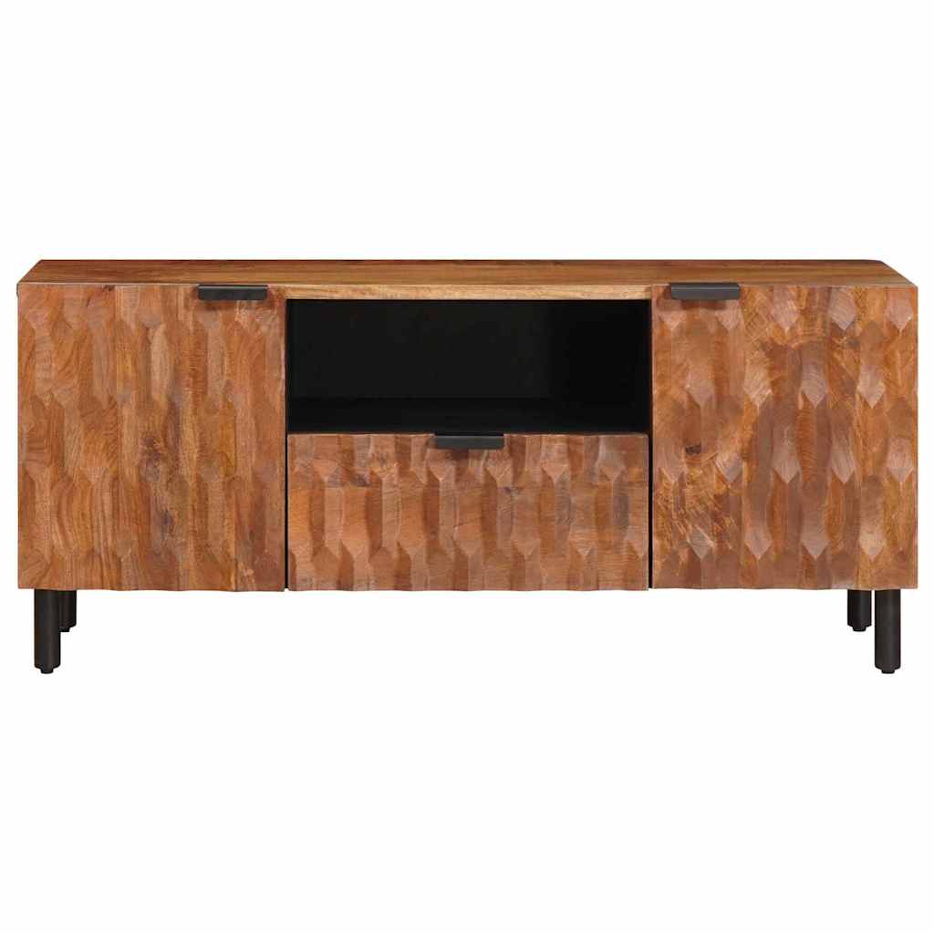 Mueble de TV Acabado de Acacia Marrón 105 x 33 x 46 cm