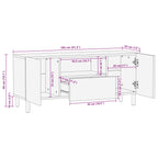 Mueble de TV Acabado de Acacia Marrón 105 x 33 x 46 cm