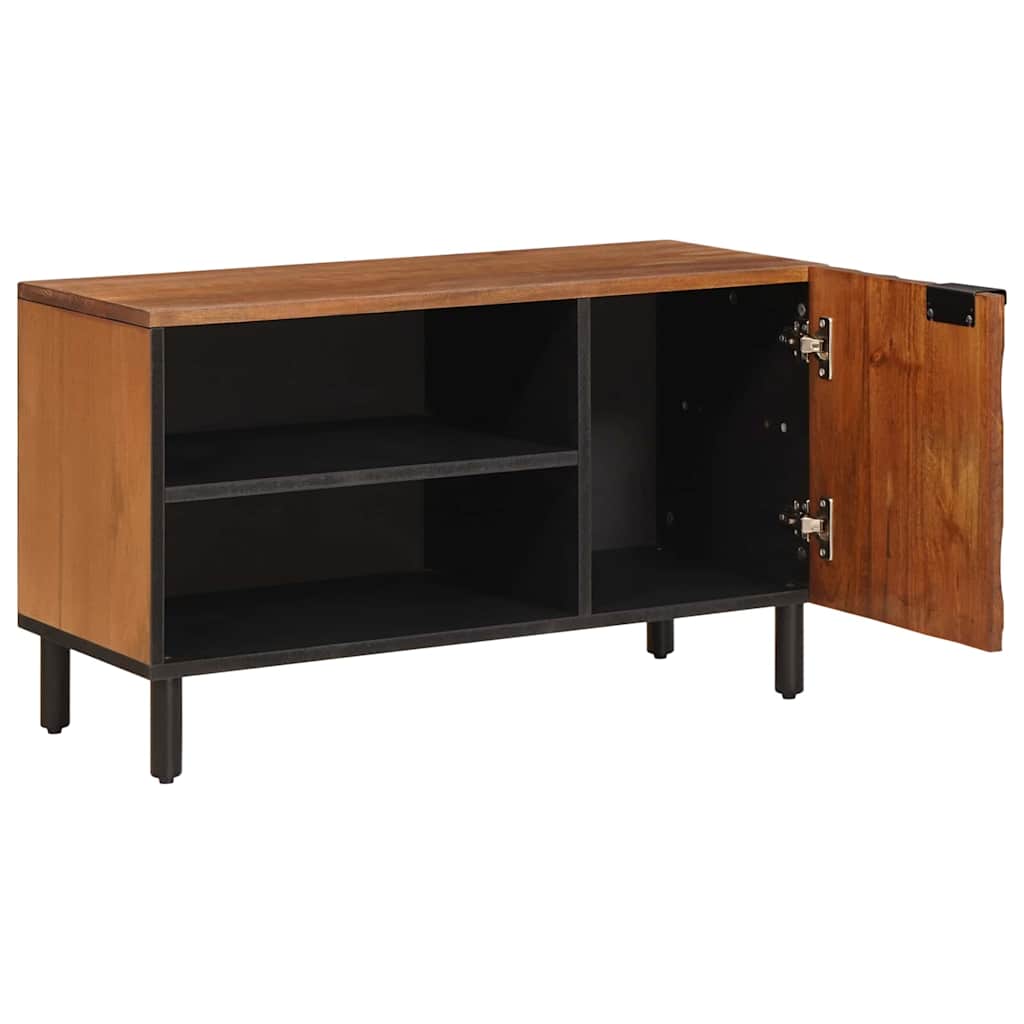 Mueble de TV Acabado de Acacia Marrón 80 x 33 x 46 cm