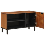Mueble de TV Acabado de Acacia Marrón 80 x 33 x 46 cm