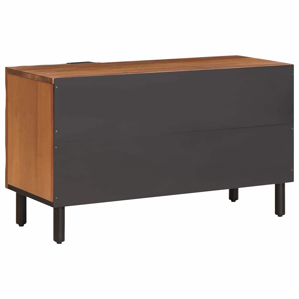 Mueble de TV Acabado de Acacia Marrón 80 x 33 x 46 cm
