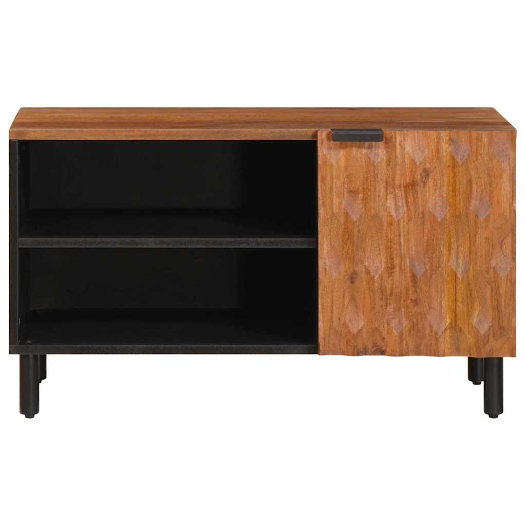 Mueble de TV Acabado de Acacia Marrón 80 x 33 x 46 cm