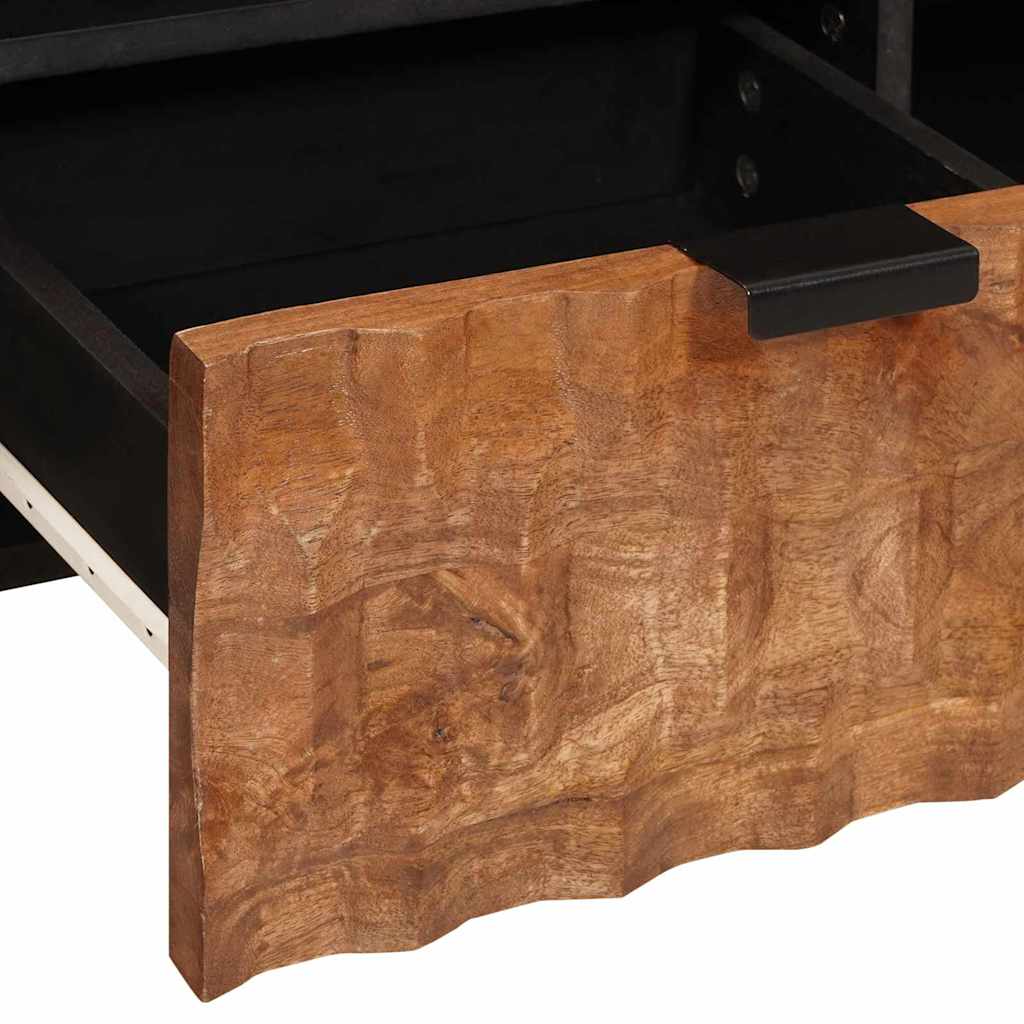 Mueble de TV Acabado de Acacia Marrón 100 x 33 x 46 cm