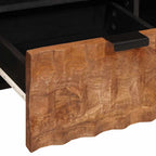 Mueble de TV Acabado de Acacia Marrón 100 x 33 x 46 cm