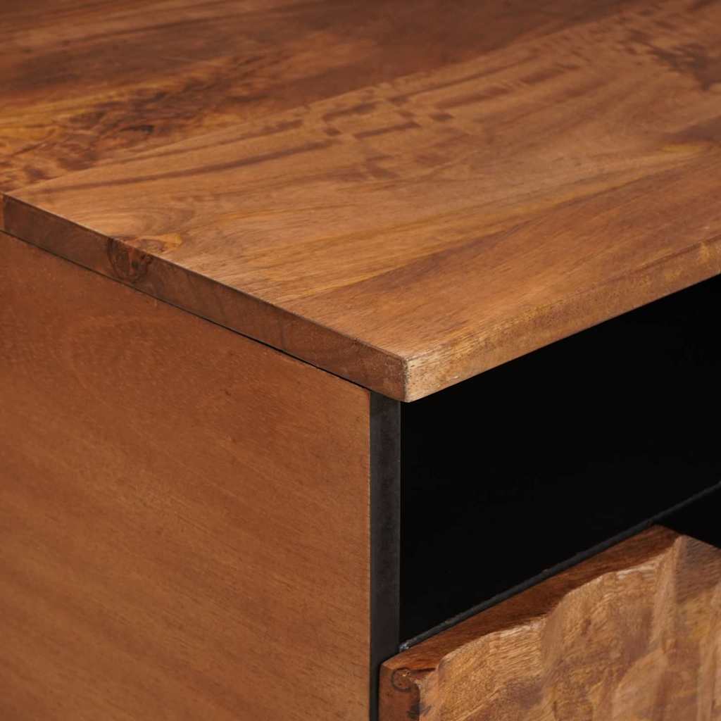Mueble de TV con cajón Acabado de Acacia Marrón 80 x 33 x 46 cm