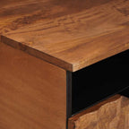 Mueble de TV con cajón Acabado de Acacia Marrón 80 x 33 x 46 cm