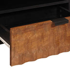 Mueble de TV con cajón Acabado de Acacia Marrón 80 x 33 x 46 cm