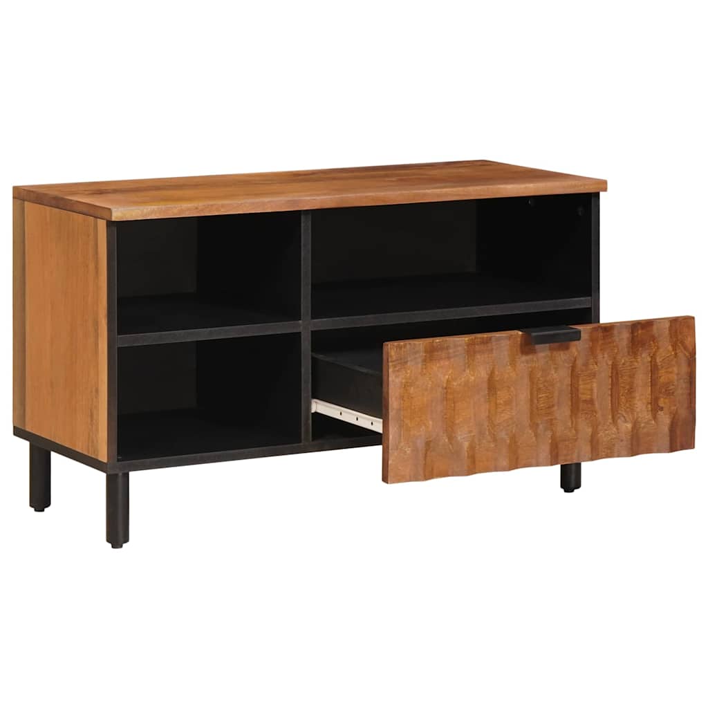 Mueble de TV con cajón Acabado de Acacia Marrón 80 x 33 x 46 cm