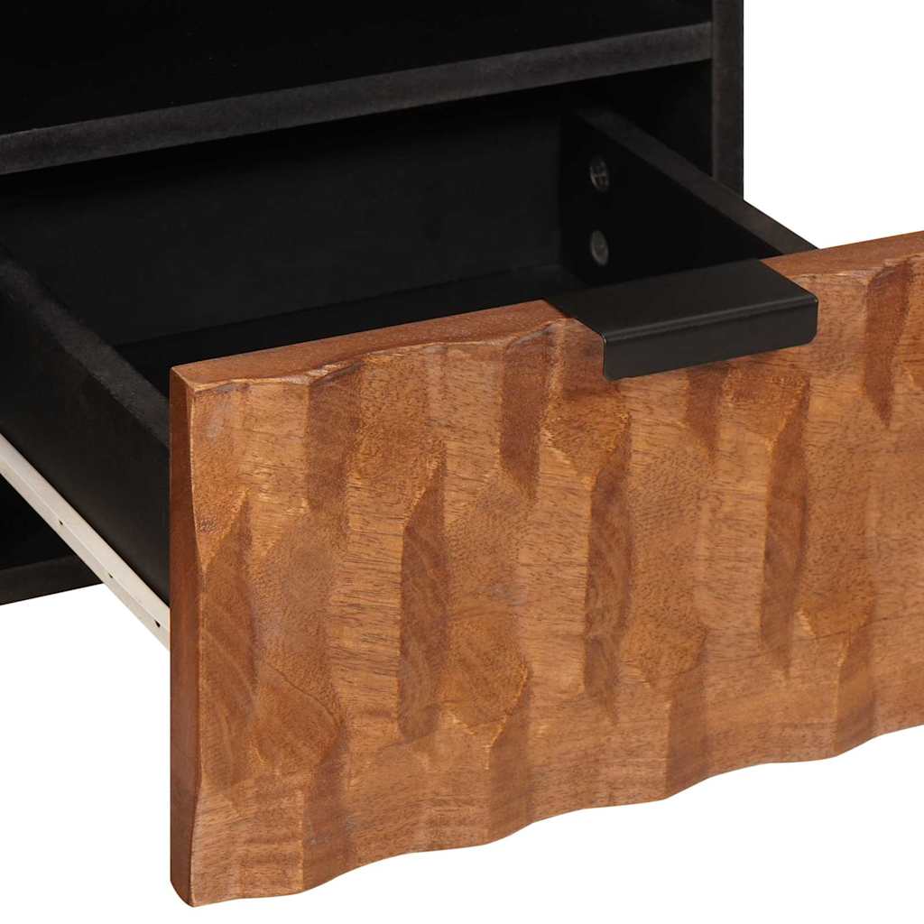 Mueble de TV Acabado de Acacia Marrón 100 x 33 x 46 cm