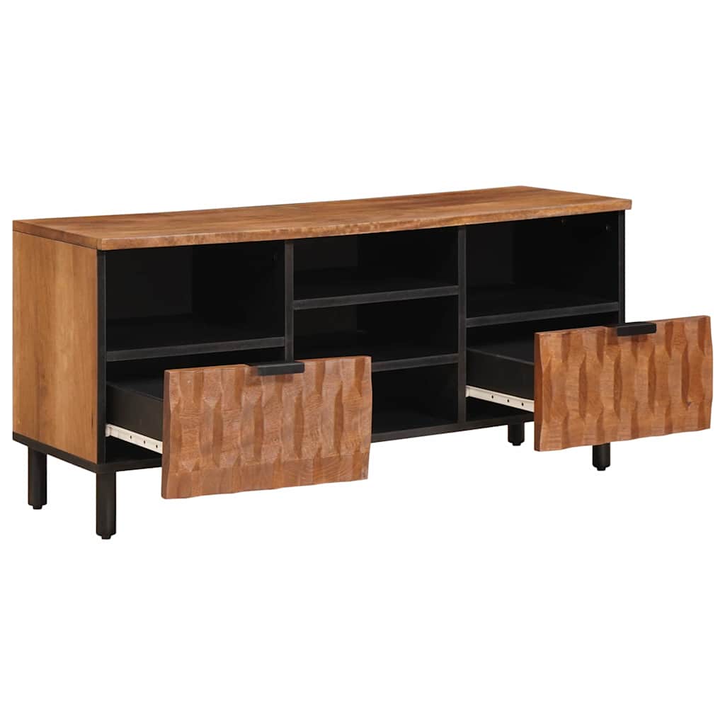 Mueble de TV Acabado de Acacia Marrón 100 x 33 x 46 cm