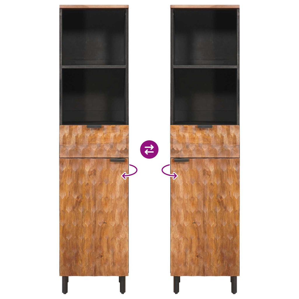 Mueble de Cuarto de Baño con estante Marrón 38 x 33 x 160 cm