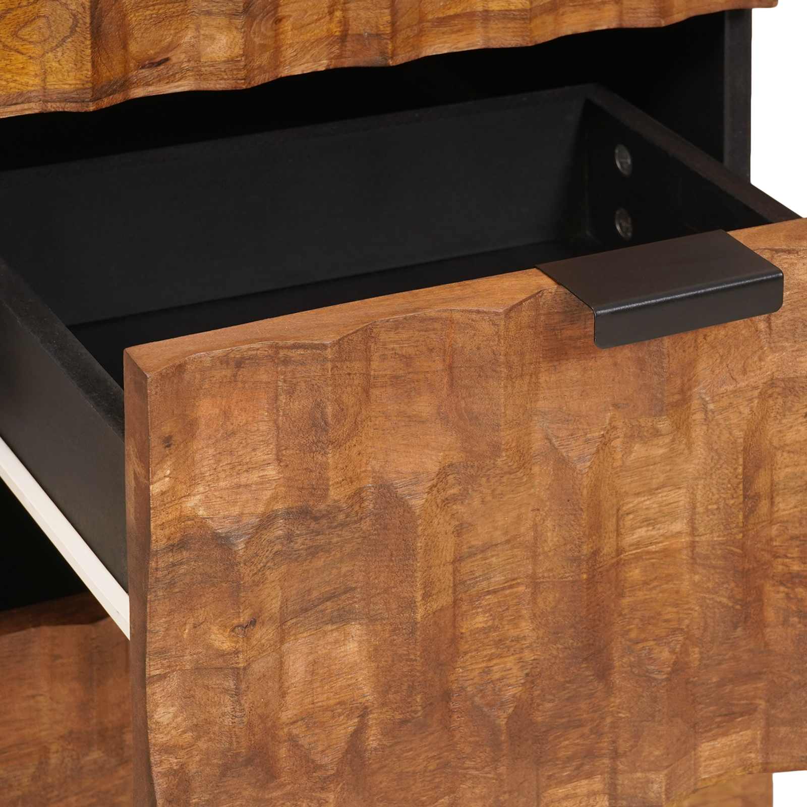 Aparador con cajón Acabado de Acacia Marrón 40 x 33 x 75 cm