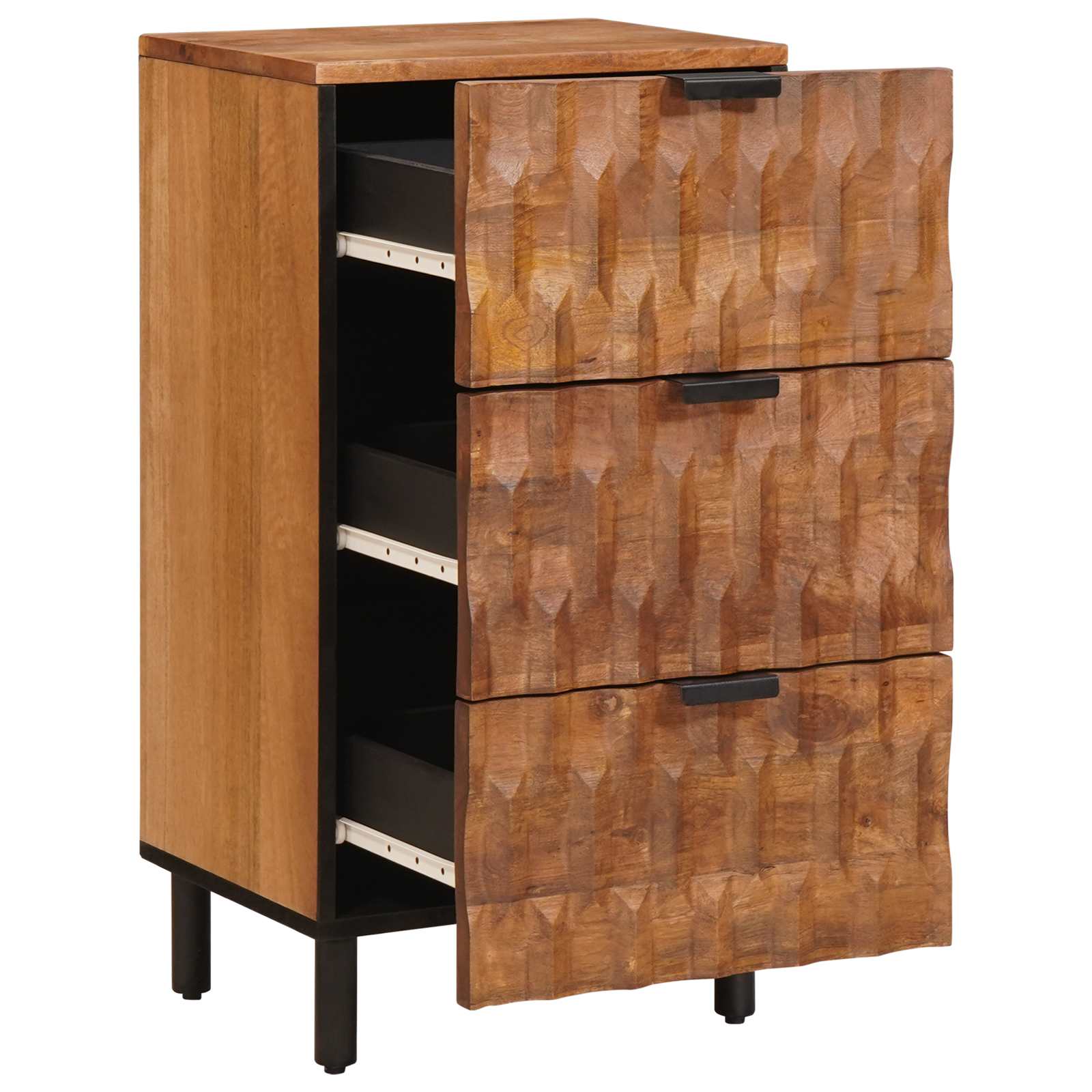 Aparador con cajón Acabado de Acacia Marrón 40 x 33 x 75 cm