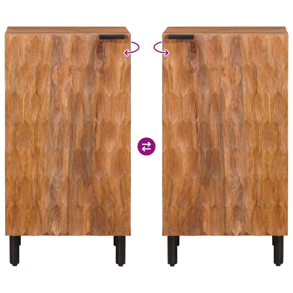 Aparador con puerta Acabado de Acacia Marrón 40 x 33 x 75 cm