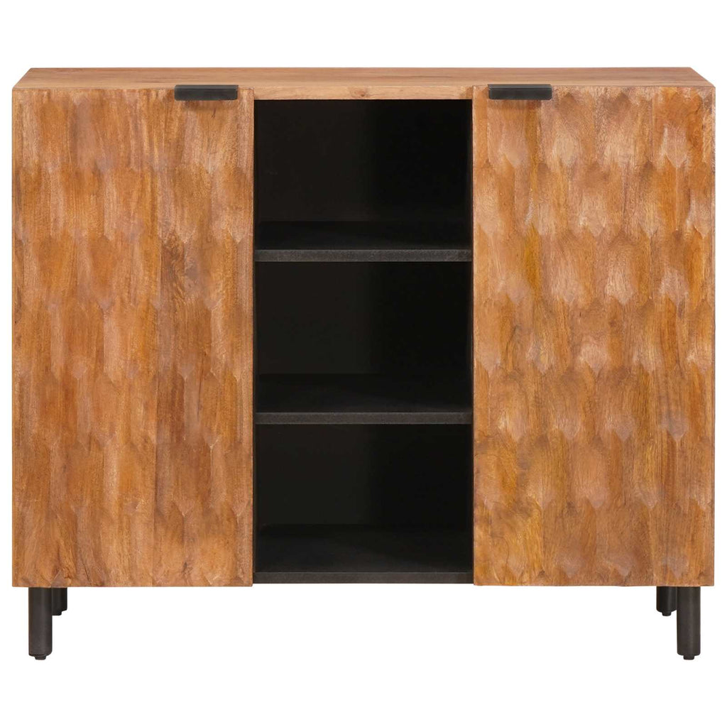 Aparador con estante Acabado de Acacia Marrón 90 x 33 x 75 cm