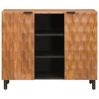 Aparador con estante Acabado de Acacia Marrón 90 x 33 x 75 cm