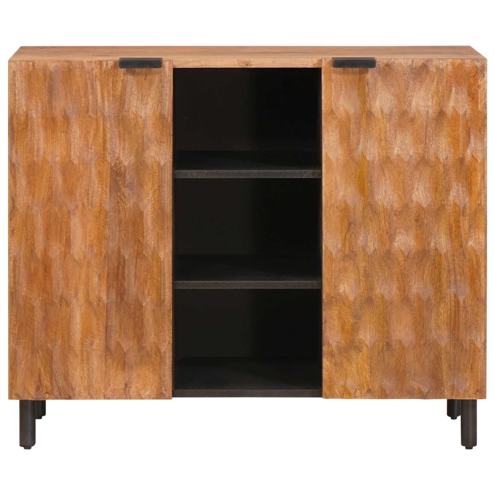 Aparador con estante Acabado de Acacia Marrón 90 x 33 x 75 cm