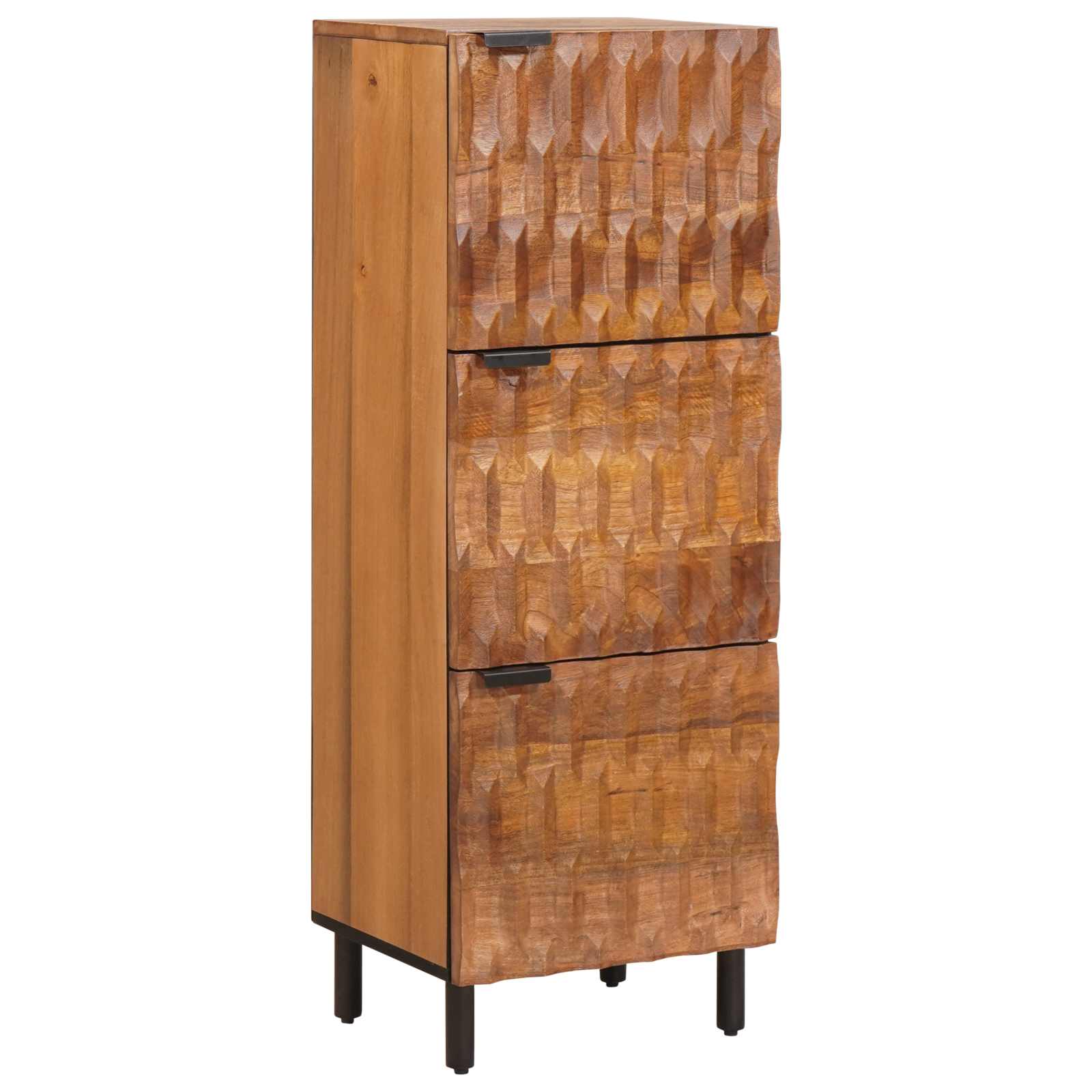 Aparador alto Acabado de Acacia Marrón 40 x 33 x 110 cm