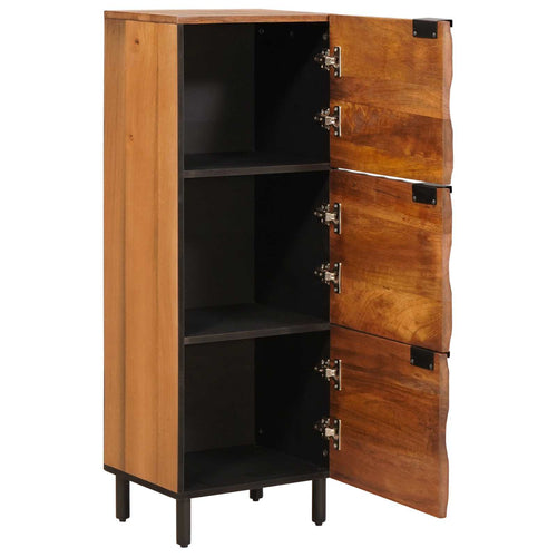 Aparador alto Acabado de Acacia Marrón 40 x 33 x 110 cm