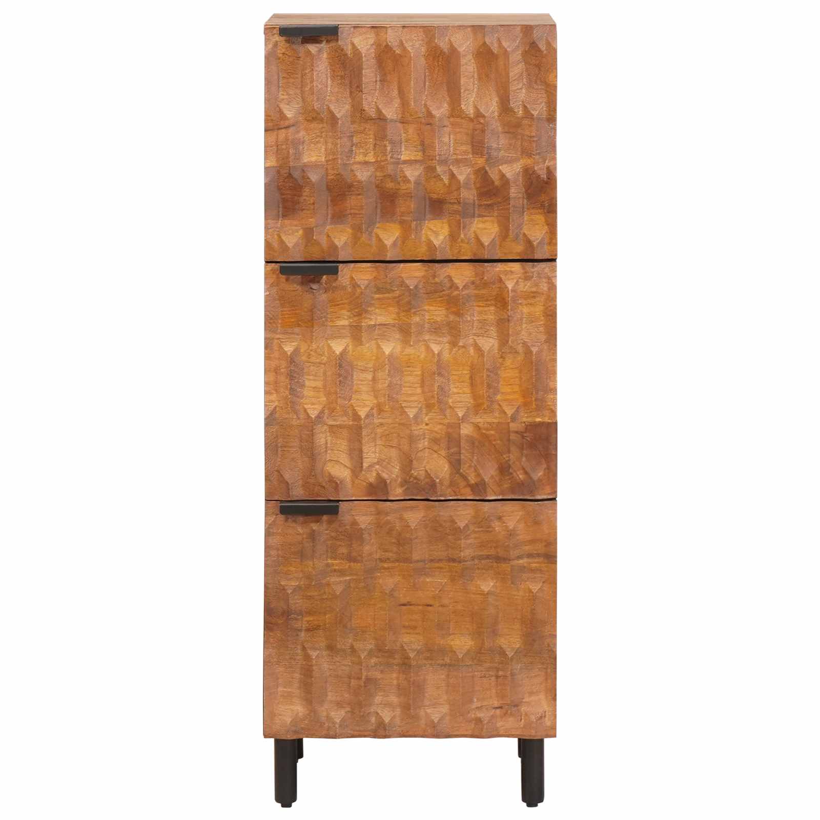 Aparador alto Acabado de Acacia Marrón 40 x 33 x 110 cm
