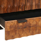 Aparador alto Acabado de Acacia Marrón 60 x 33 x 100 cm
