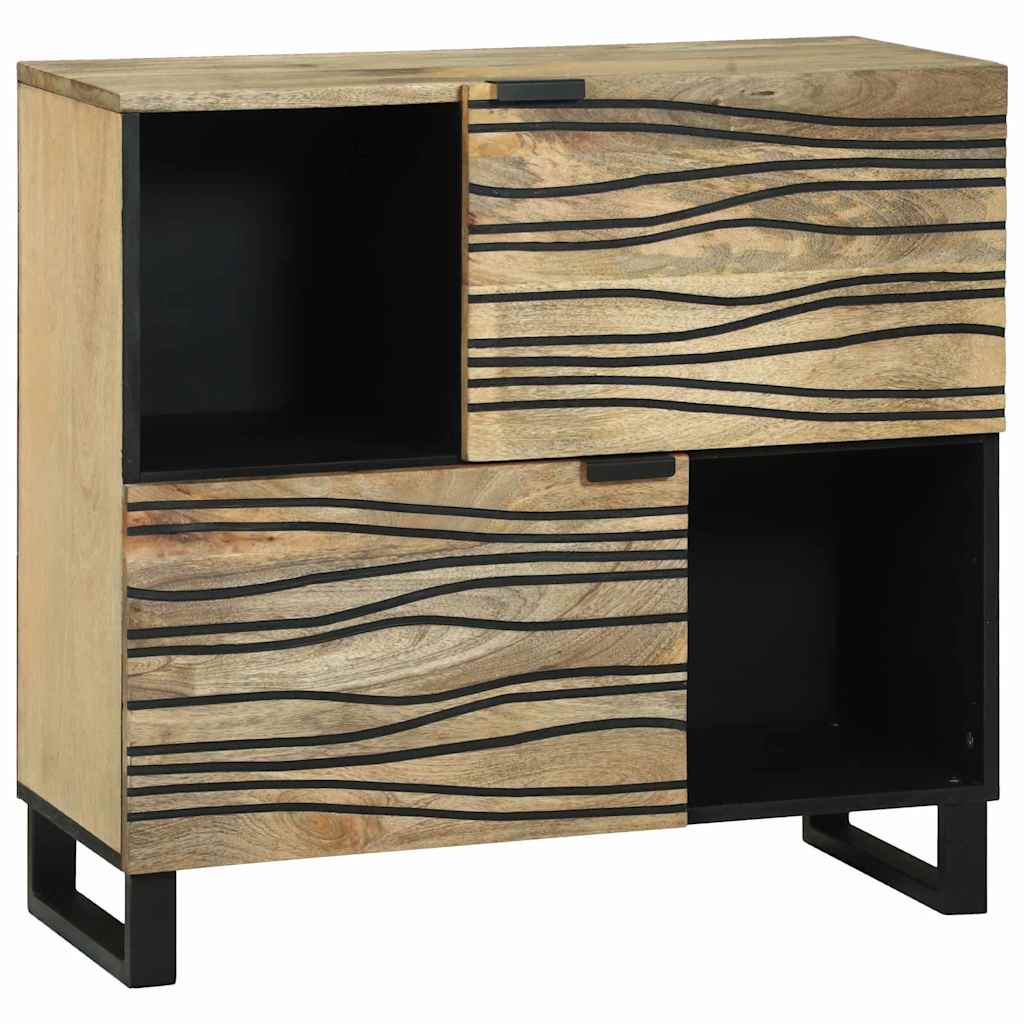 Aparador Blanco 80 x 33 x 75 cm madera maciza de mango