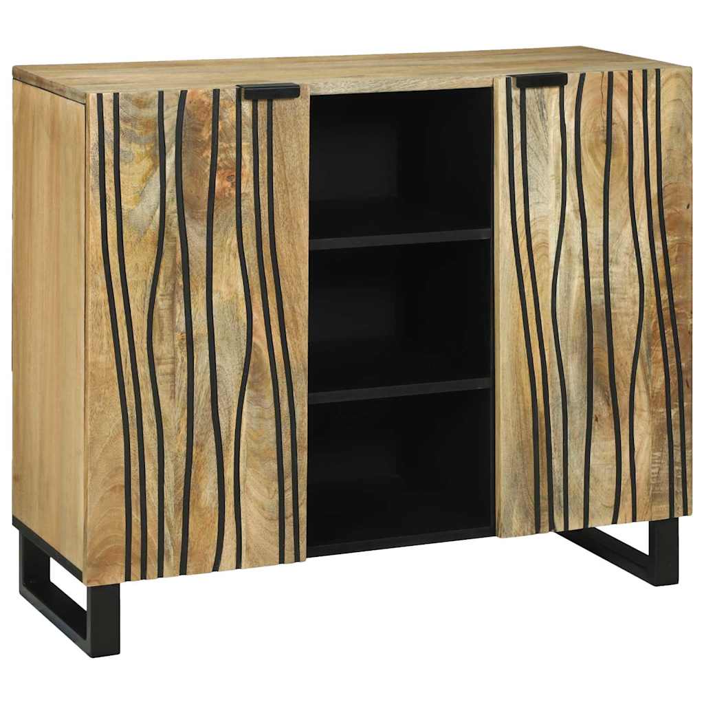 Aparador Blanco 90 x 33 x 75 cm madera maciza de mango