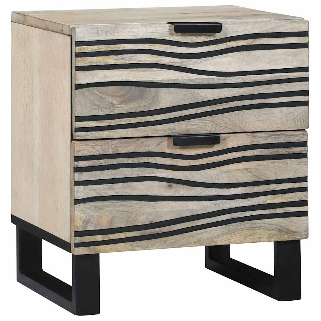 Mesa de noche 2 pcs Blanco 40 x 33 x 46 cm Madera de ingeniería