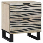 Mesa de noche 2 pcs Blanco 40 x 33 x 46 cm Madera de ingeniería