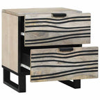 Mesa de noche 2 pcs Blanco 40 x 33 x 46 cm Madera de ingeniería
