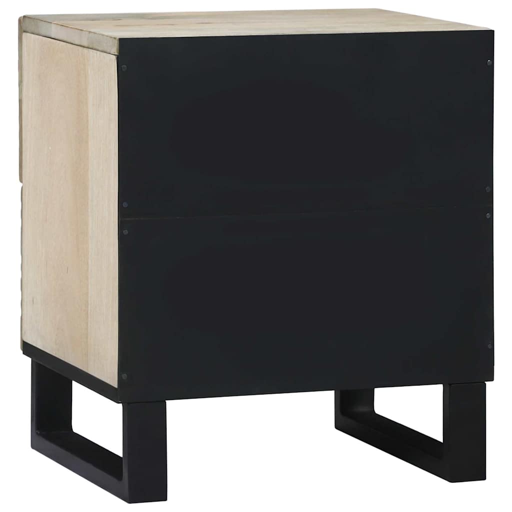 Mesa de noche 2 pcs Blanco 40 x 33 x 46 cm Madera de ingeniería