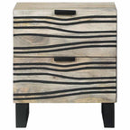 Mesa de noche 2 pcs Blanco 40 x 33 x 46 cm Madera de ingeniería
