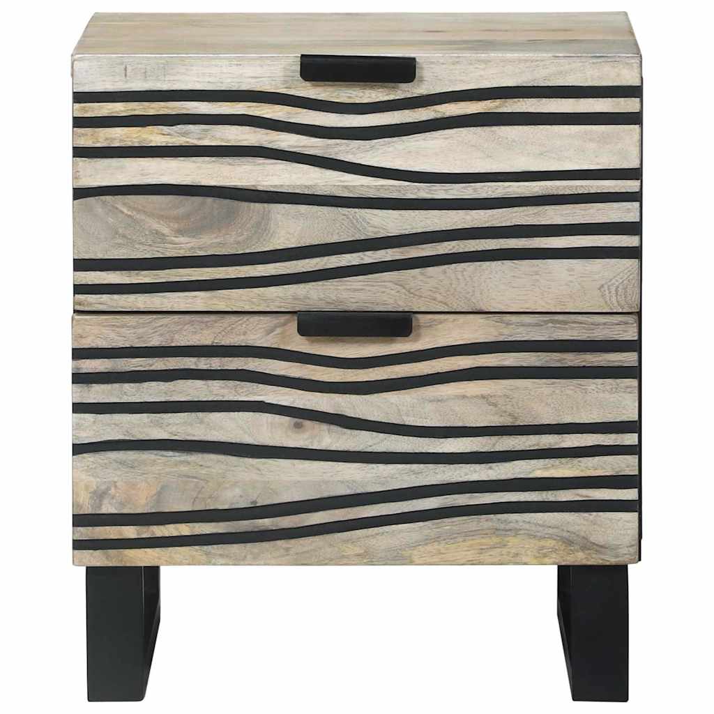 Mesa de noche 2 pcs Blanco 40 x 33 x 46 cm Madera de ingeniería
