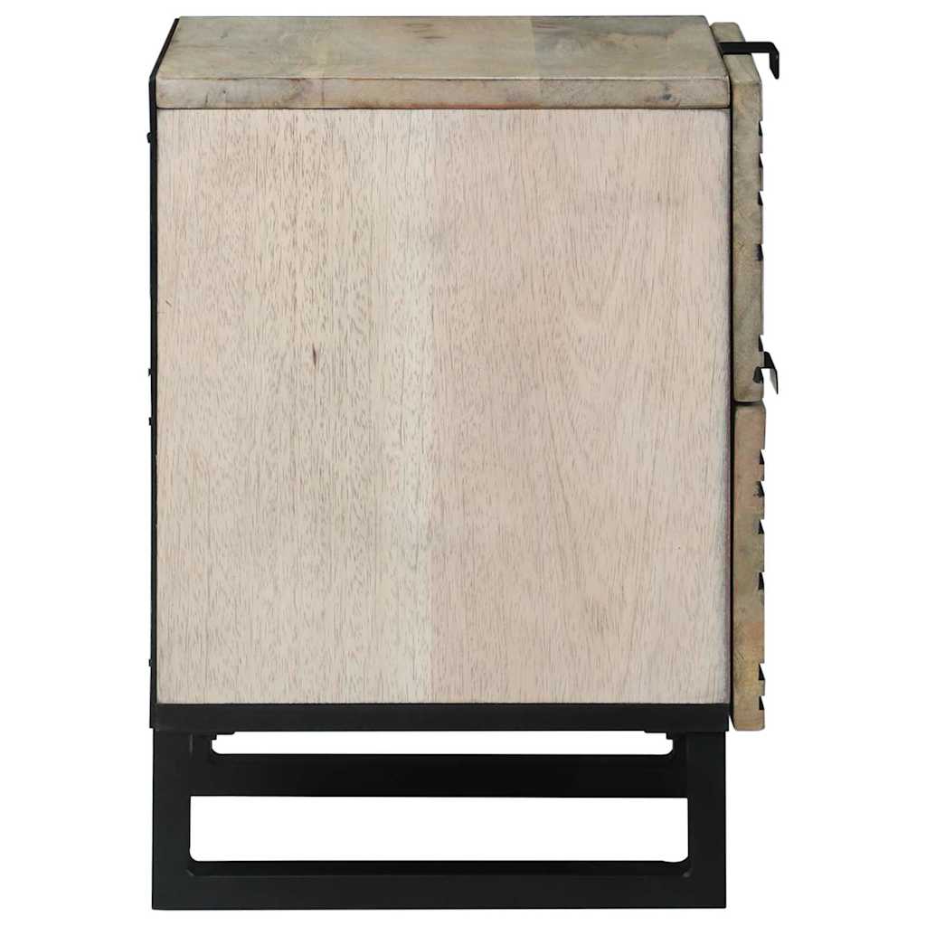 Mesa de noche 2 pcs Blanco 40 x 33 x 46 cm Madera de ingeniería