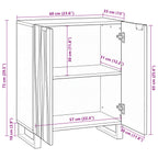 Aparador 60 x 33,5 x 75 cm Madera de mango maciza