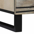 Vitrina Blanco 60 x 33.5 x 75 cm Madera maciza de Mango